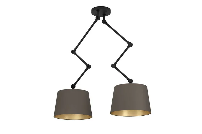 Loftpendel Eglo Pistunio Cappuccino/Messing/Sort med 2 Lamper, undefined