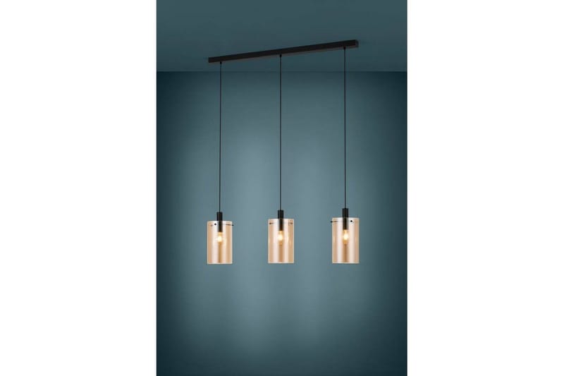 Loftpendel Eglo Polverara Sort/Amber 3 Lamper - 3 Lamper - Belysning - Lamper & indendørsbelysning - Loftlampe - Pendellamper & hængelamper