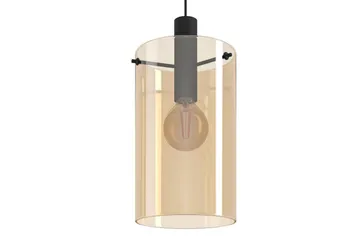 Loftpendel Eglo Polverara Sort/Amber 2 lamper - 2 lamper - Belysning - Lamper & indendørsbelysning - Loftlampe - Pendellamper & hængelamper