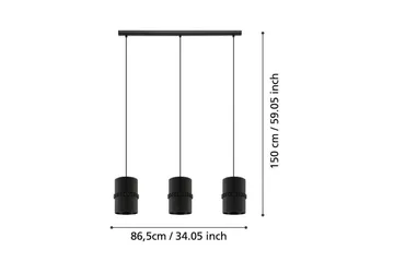 Loftpendel Eglo Paraguaio Sort med 3 Lamper - Belysning - Lamper & indendørsbelysning - Loftlampe - Pendellamper & hængelamper