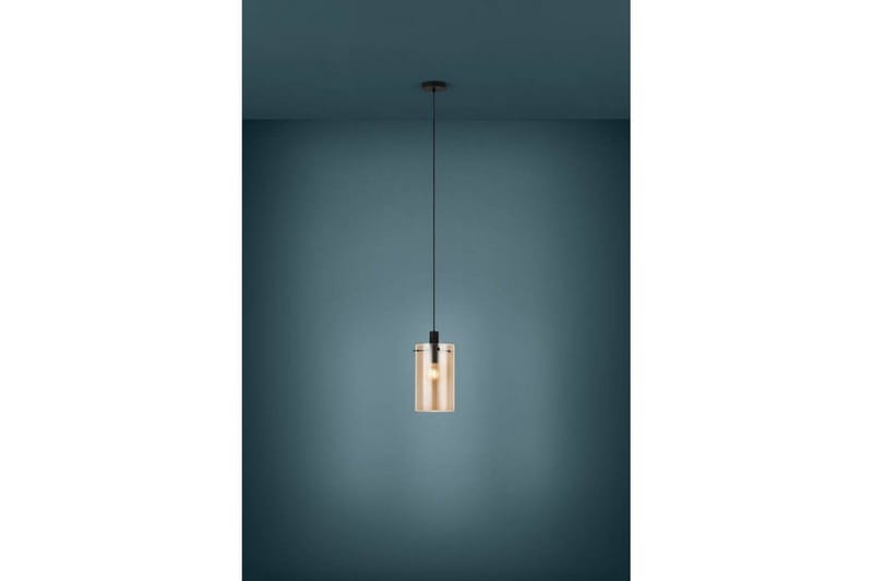 Loftpendel Eglo Polverara Sort/Amber 1 Lampe - 1 Lampe - Belysning - Lamper & indendørsbelysning - Loftlampe - Pendellamper & hængelamper