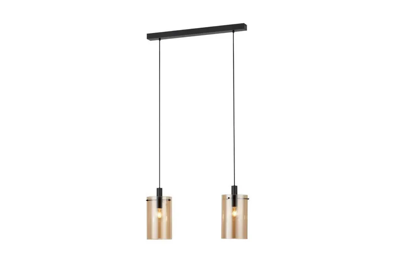 Loftpendel Eglo Polverara Sort/Amber 2 lamper, 2 lamper