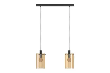 Loftpendel Eglo Polverara Sort/Amber 2 lamper - 2 lamper - Belysning - Lamper & indendørsbelysning - Loftlampe - Pendellamper & hængelamper