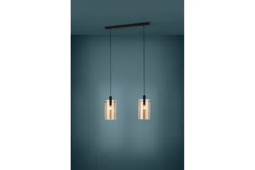 Loftpendel Eglo Polverara Sort/Amber 2 lamper - 2 lamper - Belysning - Lamper & indendørsbelysning - Loftlampe - Pendellamper & hængelamper