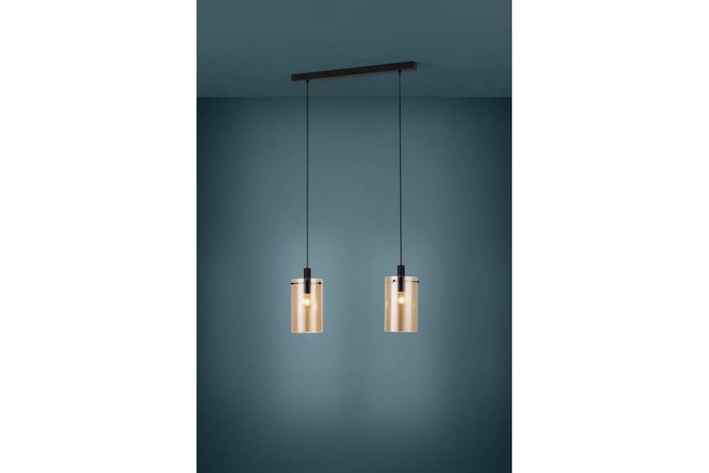 Loftpendel Eglo Polverara Sort/Amber 2 lamper - 2 lamper - Belysning - Lamper & indendørsbelysning - Loftlampe - Pendellamper & hængelamper