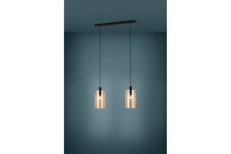 Loftpendel Eglo Polverara Sort/Amber 2 lamper - 2 lamper - Belysning - Lamper & indendørsbelysning - Loftlampe - Pendellamper & hængelamper