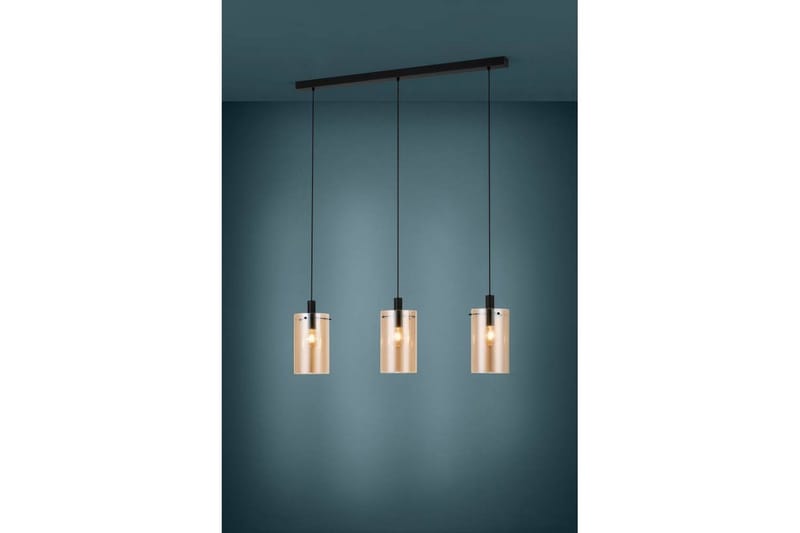 Loftpendel Eglo Polverara Sort/Amber 3 Lamper - 3 Lamper - Belysning - Lamper & indendørsbelysning - Loftlampe - Pendellamper & hængelamper