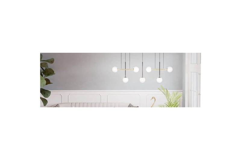 Loftpendel Eglo Paz Opalhvid/Sort Messing med 7 Lamper - Belysning - Lamper & indendørsbelysning - Loftlampe - Pendellamper & hængelamper