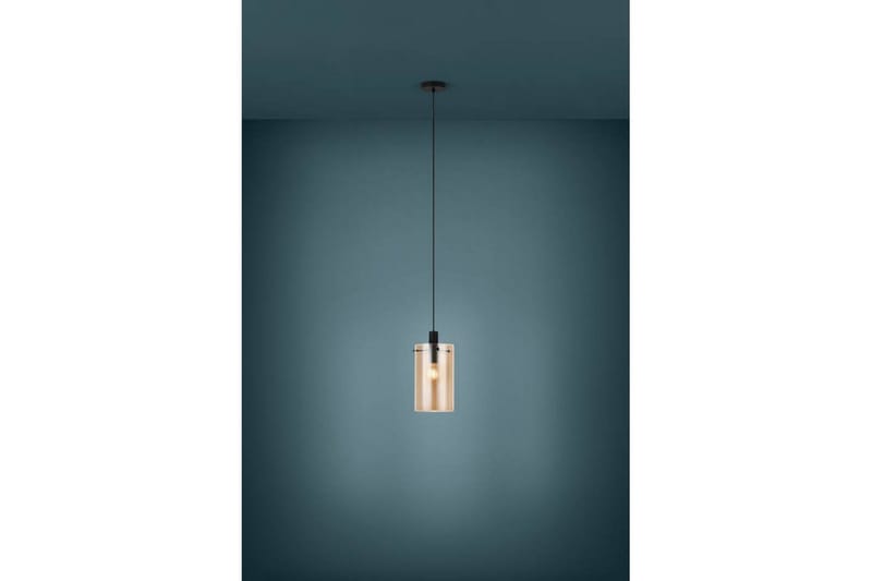 Loftpendel Eglo Polverara Sort/Amber 1 Lampe - 1 Lampe - Belysning - Lamper & indendørsbelysning - Loftlampe - Pendellamper & hængelamper