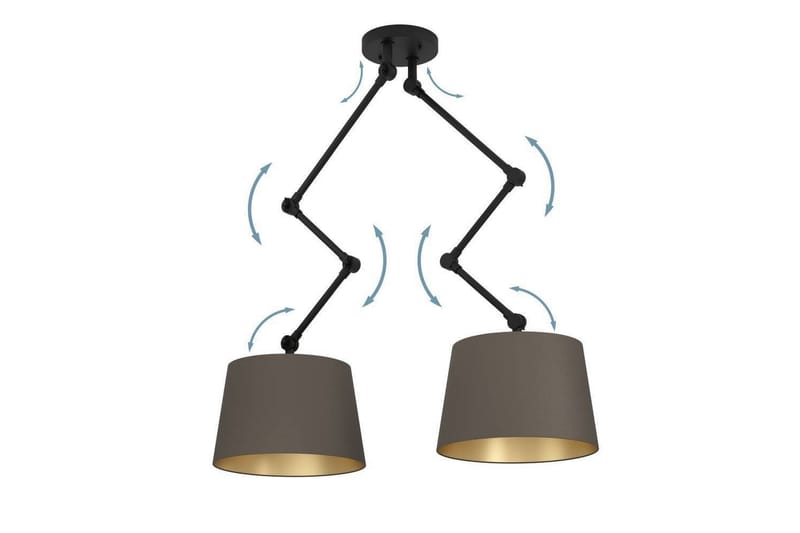 Loftpendel Eglo Pistunio Cappuccino/Messing/Sort med 2 Lamper - Belysning - Lamper & indendørsbelysning - Loftlampe - Pendellamper & hængelamper
