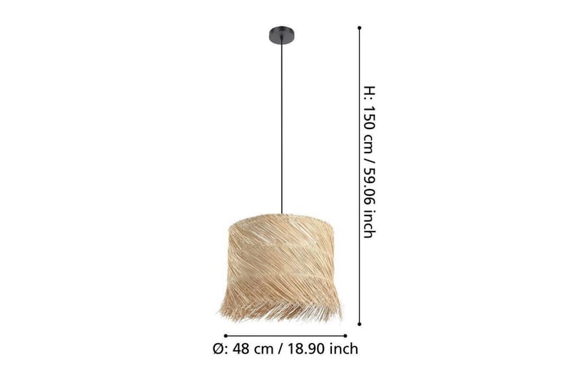 Loftpendel Eglo Paisano Rattan - Belysning - Lamper & indendørsbelysning - Loftlampe - Pendellamper & hængelamper