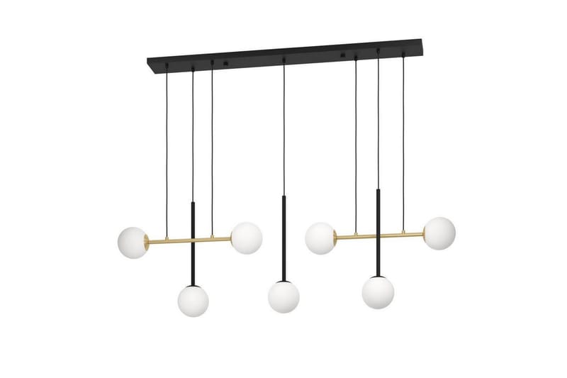 Loftpendel Eglo Paz Opalhvid/Sort Messing med 7 Lamper - Belysning - Lamper & indendørsbelysning - Loftlampe - Pendellamper & hængelamper