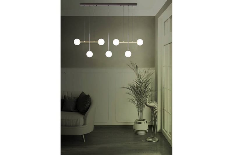 Loftpendel Eglo Paz Opalhvid/Sort Messing med 7 Lamper - Belysning - Lamper & indendørsbelysning - Loftlampe - Pendellamper & hængelamper