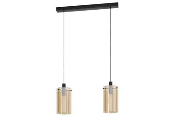 Loftpendel Eglo Polverara Sort/Amber 2 lamper - 2 lamper - Belysning - Lamper & indendørsbelysning - Loftlampe - Pendellamper & hængelamper