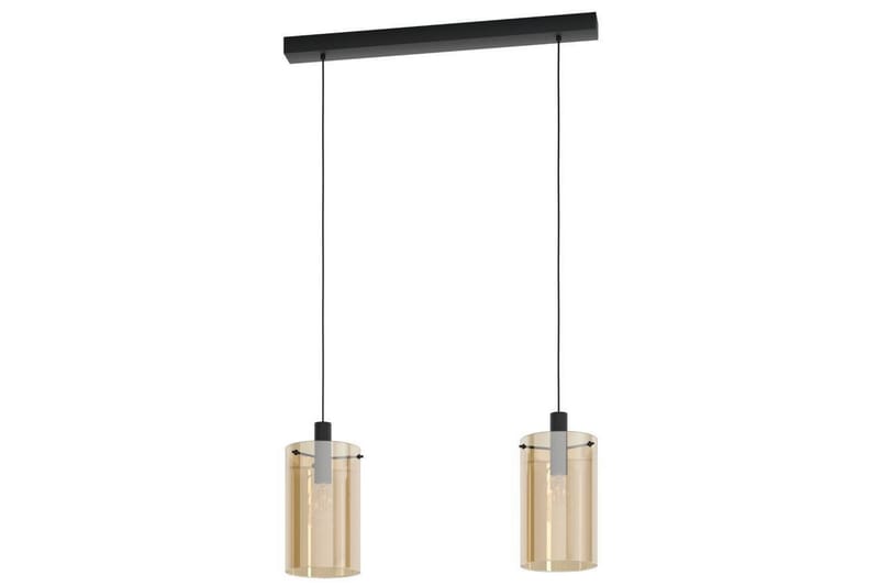 Loftpendel Eglo Polverara Sort/Amber 2 lamper - 2 lamper - Belysning - Lamper & indendørsbelysning - Loftlampe - Pendellamper & hængelamper