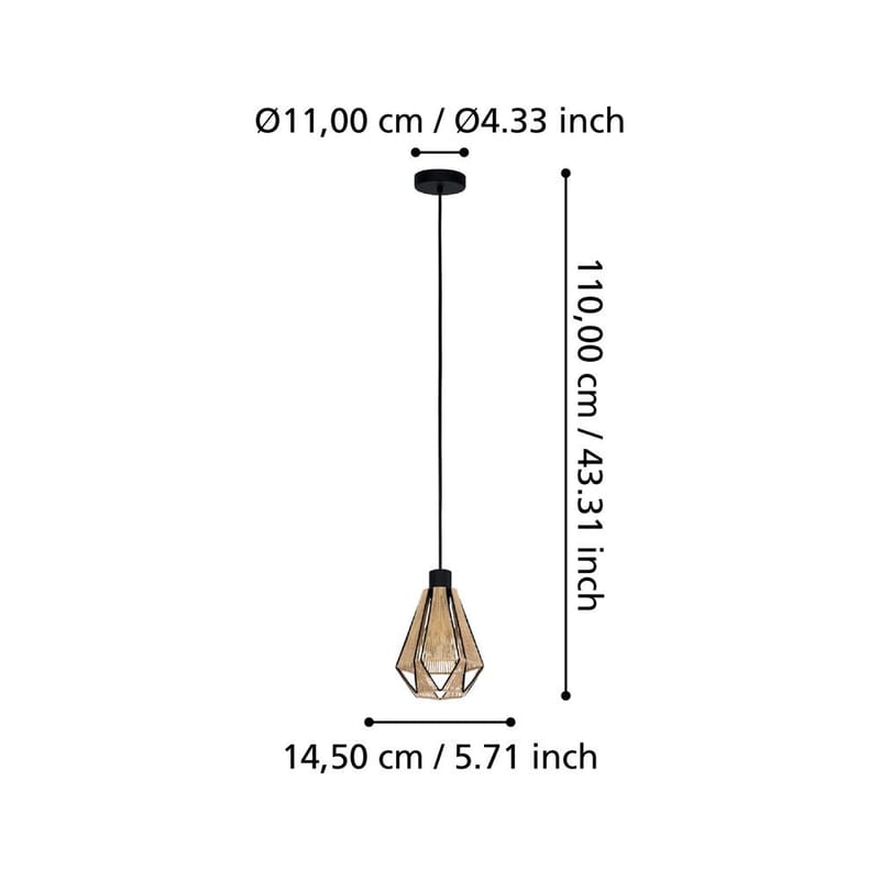Loftslampe Adwickle - 14,5 cm - Belysning - Lamper & indendørsbelysning - Loftlampe - Pendellamper & hængelamper