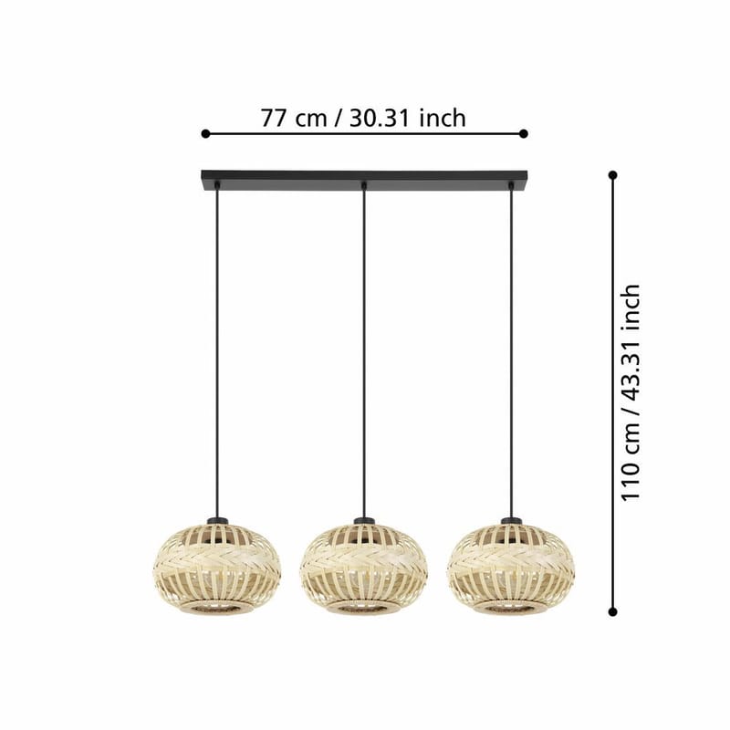 Loftslampe Amsfield med 3 Lamper - 26 cm - Belysning - Lamper & indendørsbelysning - Loftlampe - Pendellamper & hængelamper