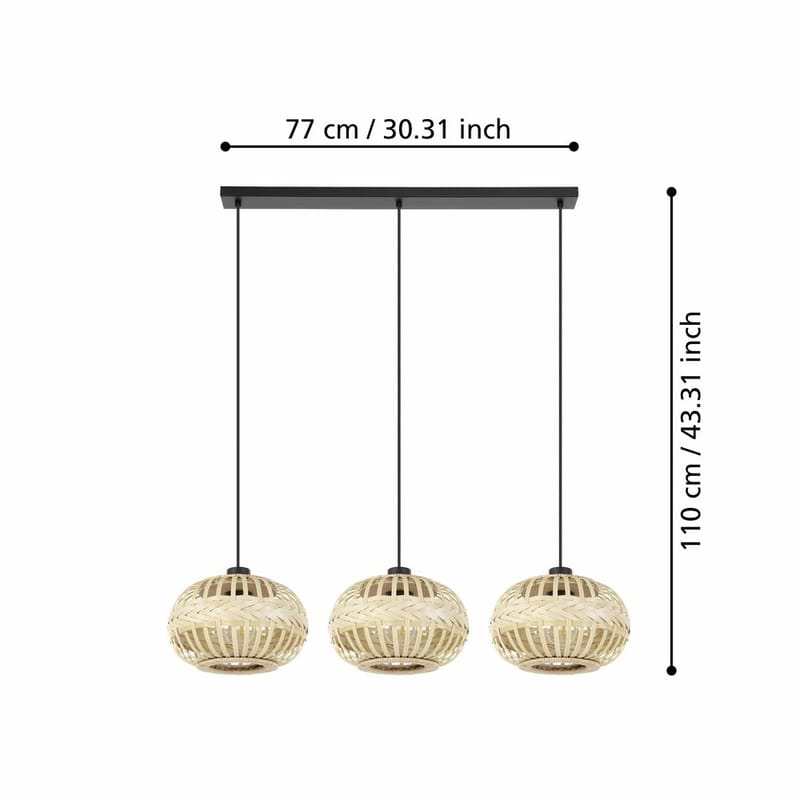 Loftslampe Amsfield med 3 Lamper - 26 cm - Belysning - Lamper & indendørsbelysning - Loftlampe - Pendellamper & hængelamper