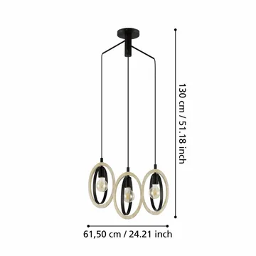 Loftslampe Basildon - 61,5 cm - Belysning - Lamper & indendørsbelysning - Loftlampe - Pendellamper & hængelamper