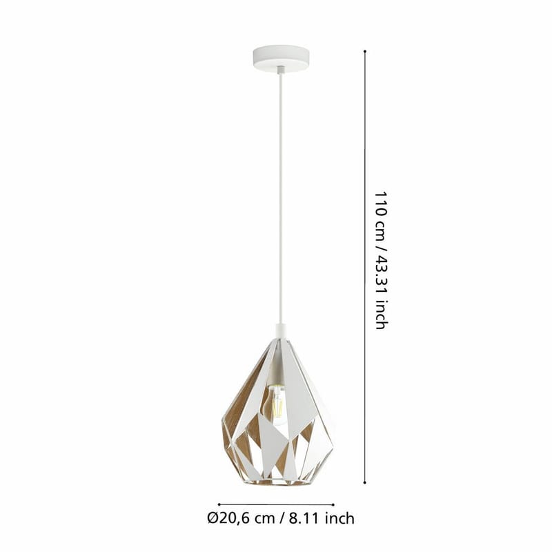 Loftslampe Carlton - 20/5 cm - Belysning - Lamper & indendørsbelysning - Loftlampe - Pendellamper & hængelamper