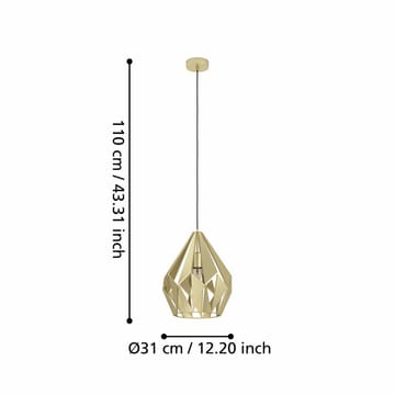Loftslampe Carlton - Guld - Belysning - Lamper & indendørsbelysning - Loftlampe - Pendellamper & hængelamper
