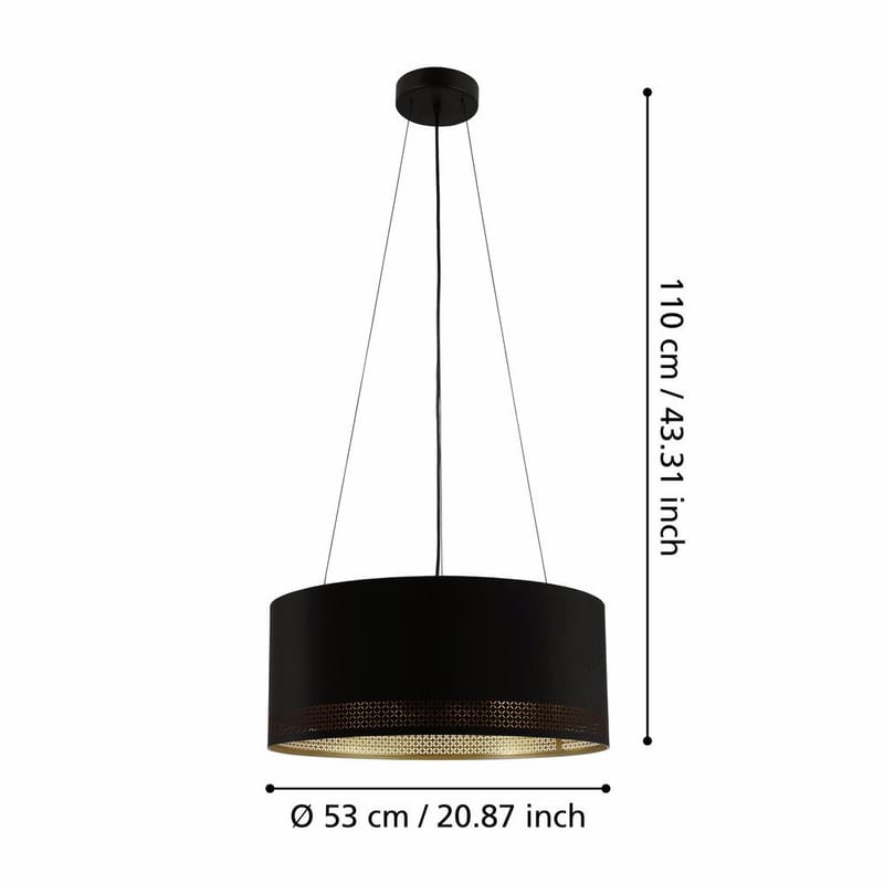 Loftslampe Esteperra med 3 lamper - 53 cm - Belysning - Lamper & indendørsbelysning - Loftlampe - Pendellamper & hængelamper