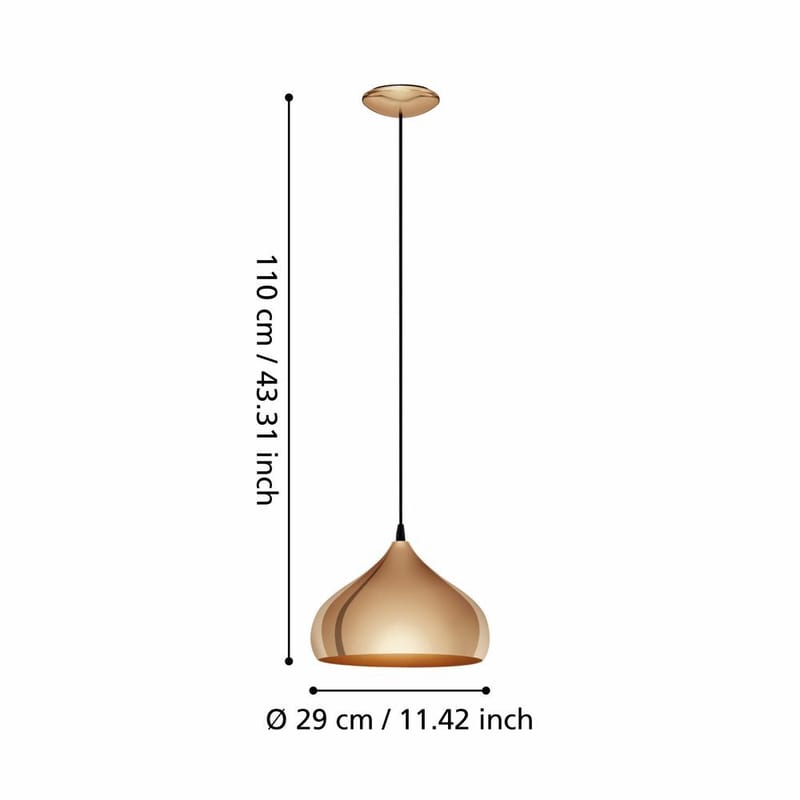 Loftslampe Hapton - 29 cm - Belysning - Lamper & indendørsbelysning - Loftlampe - Pendellamper & hængelamper