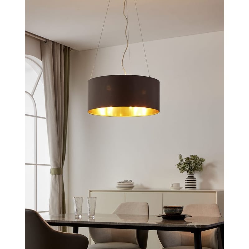 Loftslampe Maserlo med 3 lamper - Mat nikkel/cappuccino - Belysning - Lamper & indendørsbelysning - Loftlampe - Pendellamper & hængelamper