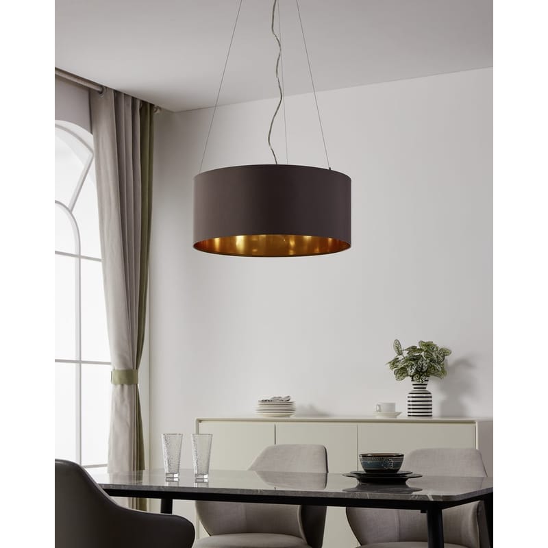 Loftslampe Maserlo med 3 lamper - Mat nikkel/cappuccino - Belysning - Lamper & indendørsbelysning - Loftlampe - Pendellamper & hængelamper