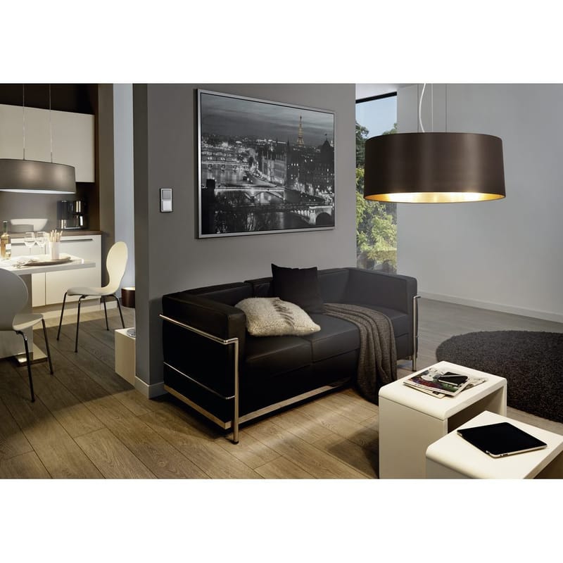 Loftslampe Maserlo med 3 lamper - Mat nikkel/sort - Belysning - Lamper & indendørsbelysning - Loftlampe - Pendellamper & hængelamper