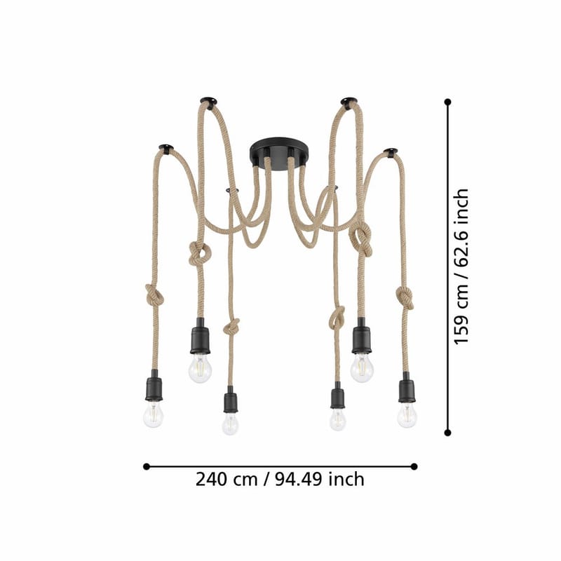 Loftslampe Rampside med 6 Lamper - 18 cm - Belysning - Lamper & indendørsbelysning - Loftlampe - Pendellamper & hængelamper