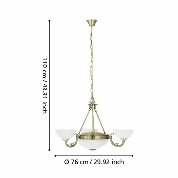 Loftslampe Savoy med 3 lamper - 74 cm - Belysning - Lamper & indendørsbelysning - Loftlampe - Pendellamper & hængelamper