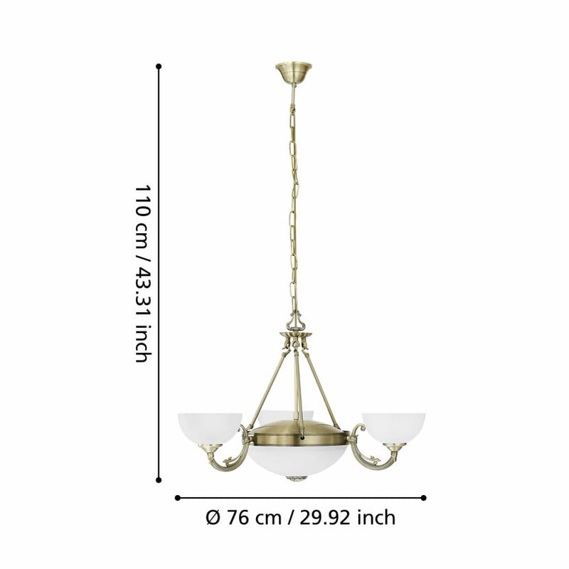 Loftslampe Savoy med 3 lamper - 74 cm - Belysning - Lamper & indendørsbelysning - Loftlampe - Lysekroner