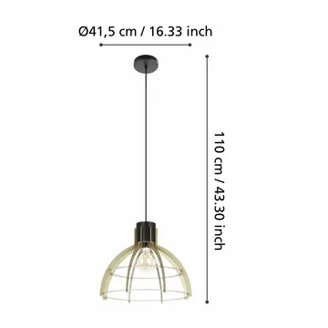Loftslampe Stillington - Sort/Guld - Belysning - Lamper & indendørsbelysning - Loftlampe - Pendellamper & hængelamper