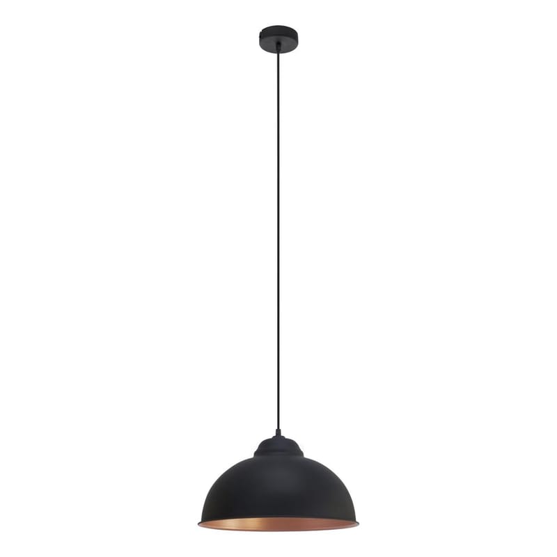Loftslampe Truro, Sort/Kobber