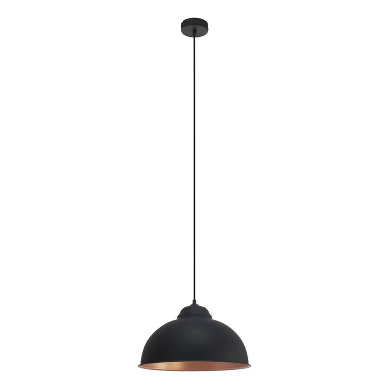Loftslampe Truro, Sort/Kobber