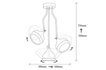 Lysekrone Beloulfield Sort / Kobber - Kobber/Sort - Belysning - Lamper & indendørsbelysning - Loftlampe - Pendellamper & hængelamper