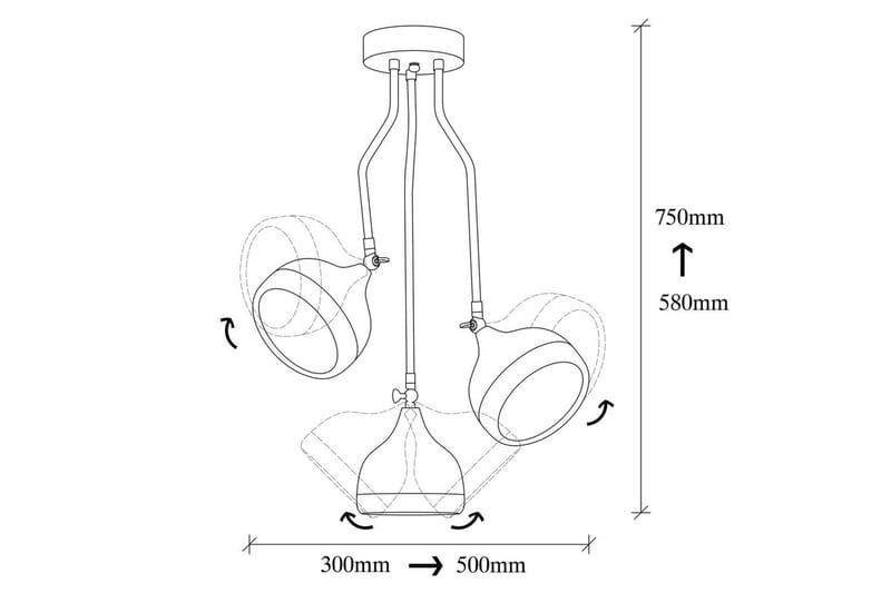 Lysekrone Beloulfield Sort / Kobber - Kobber/Sort - Belysning - Lamper & indendørsbelysning - Loftlampe - Pendellamper & hængelamper