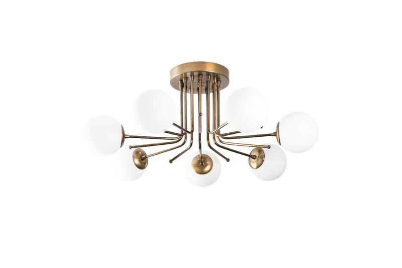 Lysekrone Bhika Masafumie Syv Rany / Hvid - Guld/Hvid - Belysning - Lamper & indendørsbelysning - Loftlampe - Plafond