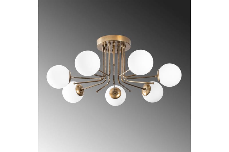 Lysekrone Bhika Masafumie Syv Rany / Hvid - Guld/Hvid - Belysning - Lamper & indendørsbelysning - Loftlampe - Plafond
