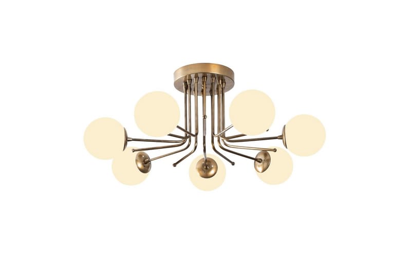 Lysekrone Bhika Masafumie Syv Rany / Hvid - Guld/Hvid - Belysning - Lamper & indendørsbelysning - Loftlampe - Plafond