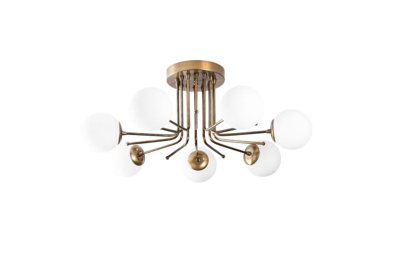 Lysekrone Bhika Masafumie Syv Rany / Hvid - Guld/Hvid - Belysning - Lamper & indendørsbelysning - Loftlampe - Plafond