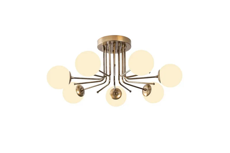 Lysekrone Bhika Masafumie Syv Rany / Hvid, Guld/Hvid