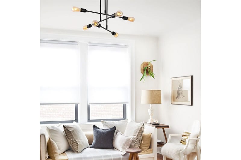 Lysekrone Blomst Sort - Sort - Belysning - Lamper & indendørsbelysning - Loftlampe - Plafond