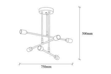 Lysekrone Blomst Sort - Sort - Belysning - Lamper & indendørsbelysning - Loftlampe - Plafond