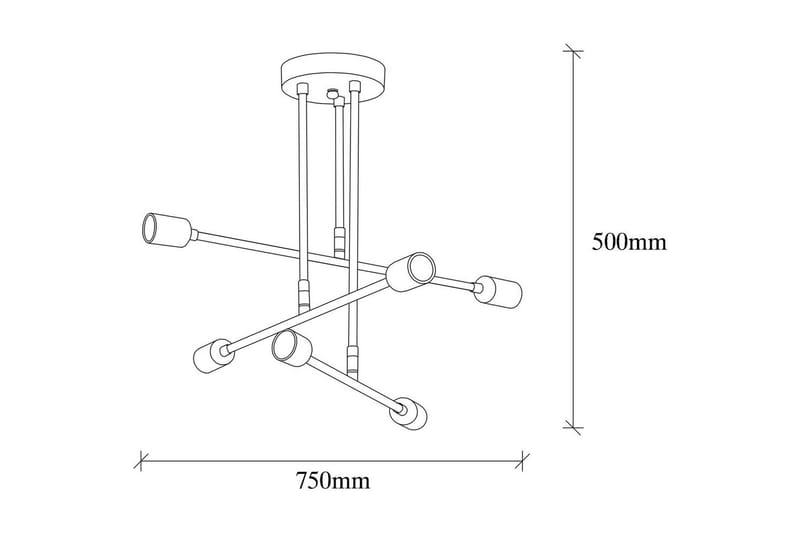 Lysekrone Blomst Sort - Sort - Belysning - Lamper & indendørsbelysning - Loftlampe - Plafond