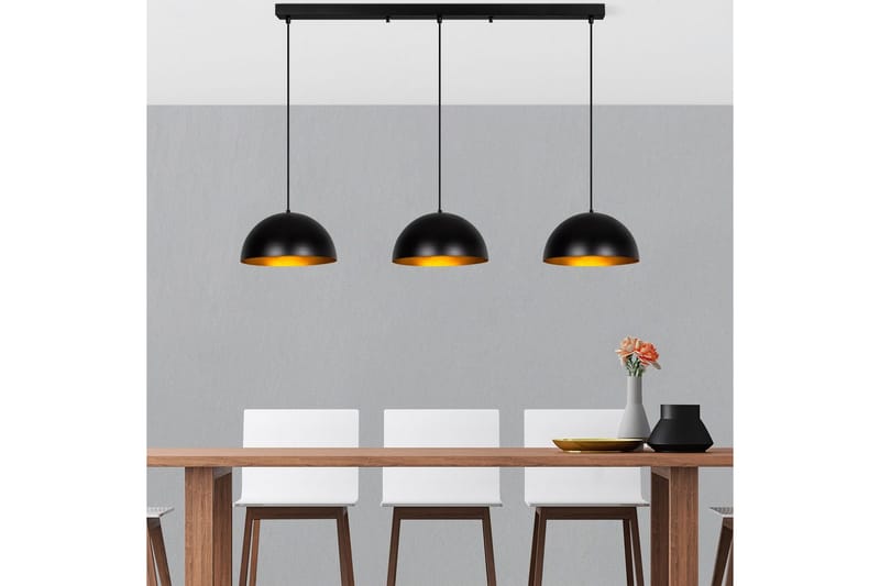 Lysekrone Brena Sort Tre Fatning - 145 x 40 x 116 cm - Belysning - Lamper & indendørsbelysning - Loftlampe - Pendellamper & hængelamper
