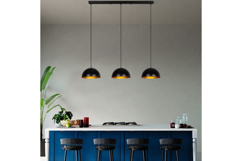 Lysekrone Brena Sort Tre Fatning - 145 x 40 x 116 cm - Belysning - Lamper & indendørsbelysning - Loftlampe - Pendellamper & hængelamper