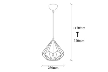 Lysekrone Diamant Enkelt Sort - Sort - Belysning - Lamper & indendørsbelysning - Loftlampe - Pendellamper & hængelamper