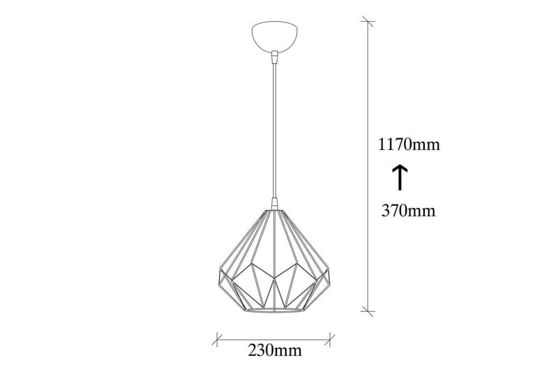 Lysekrone Diamant Enkelt Sort - Sort - Belysning - Lamper & indendørsbelysning - Loftlampe - Pendellamper & hængelamper